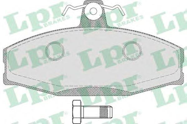 LPR 05P651 Комплект тормозных колодок, дисковый тормоз<br >передний мост 