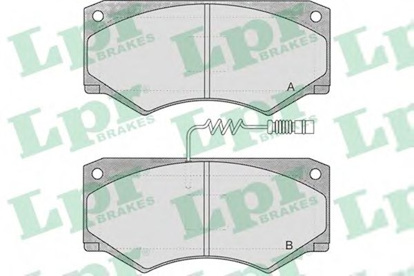 LPR 05P660 Комплект тормозных колодок, дисковый тормоз<br >передний мост 
