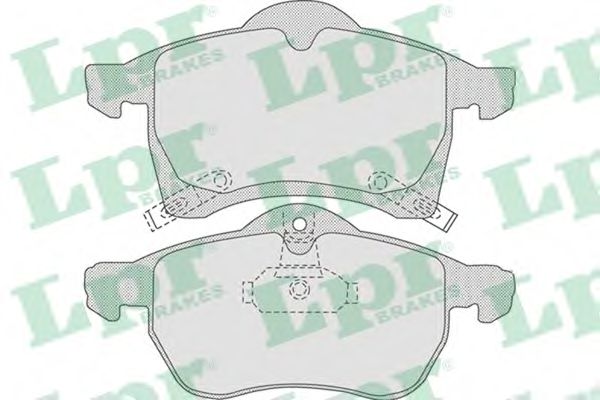 LPR 05P690 Комплект тормозных колодок, дисковый тормоз<br >передний мост 
