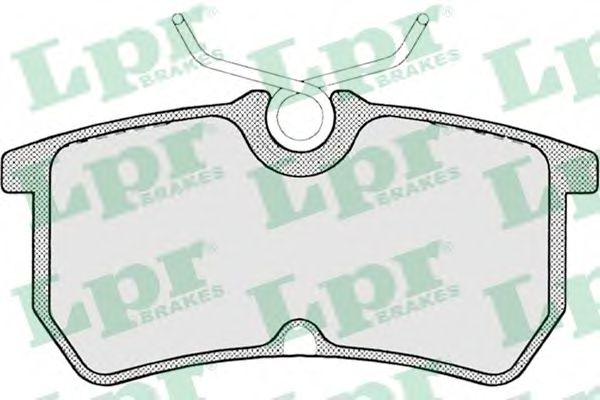 LPR 05P697 Комплект тормозных колодок, дисковый тормоз<br >задний мост 