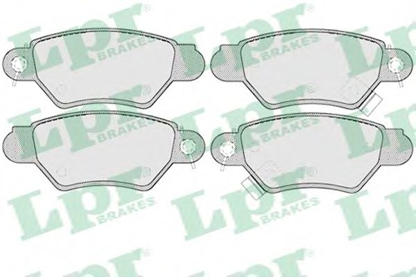 LPR 05P699 Комплект тормозных колодок, дисковый тормоз<br >задний мост 