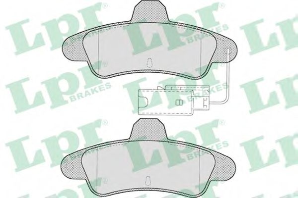 LPR 05P716 Комплект тормозных колодок, дисковый тормоз<br >задний мост 