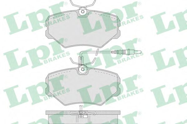 LPR 05P748 Комплект тормозных колодок, дисковый тормоз<br >передний мост 