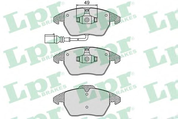 LPR 05P866 Тормозные колодки передний мост для VOLKSWAGEN GOLF V (Фольксваген Гольф 5) LPR 05P866 Тормозные колодки передний мост для VOLKSWAGEN GOLF V (Фольксваген Гольф 5)