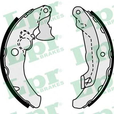 LPR 07550 Тормозные колодоки задний мост для FORD (Форд) LPR 07550 Тормозные колодоки задний мост для FORD (Форд)