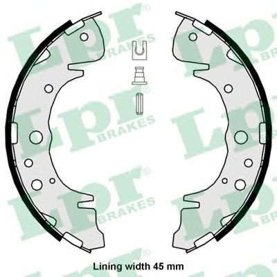 LPR 08020 Тормозные колодоки задний мост для HYUNDAI SANTA FE I (Хендай Санта фэ1)