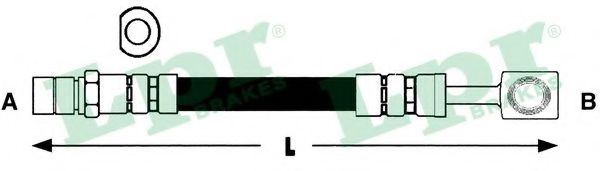 LPR 6T46181 Тормозной шланг справа для DAEWOO LANOS (Дэу Ланос)