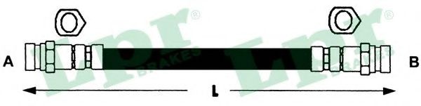 LPR 6T48191 Тормозной шланг<br >справа 