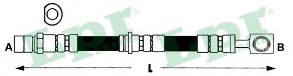 LPR 6T48239 Тормозной шланг<br >справа 