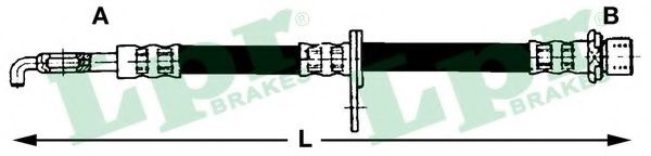 LPR 6T48092 Тормозной шланг справа для TOYOTA (Тойота/тоета) LPR 6T48092 Тормозной шланг справа для TOYOTA (Тойота/тоета)