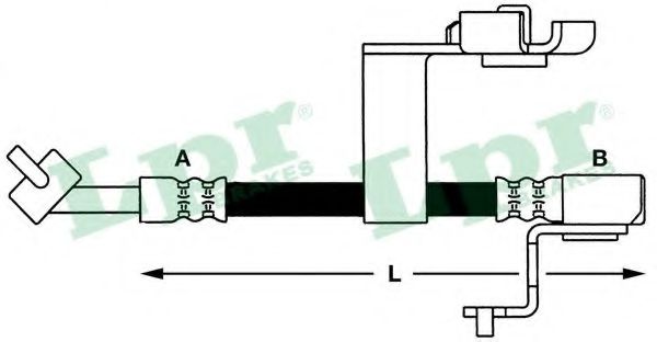 LPR 6T47272 Тормозной шланг справа для FORD (Форд) LPR 6T47272 Тормозной шланг справа для FORD (Форд)