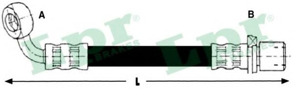 LPR 6T48252 Тормозной шланг<br >справа 