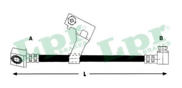 LPR 6T48115 Тормозной шланг<br >слева 