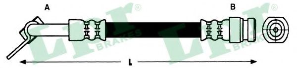 LPR 6T48182 Тормозной шланг<br >справа 