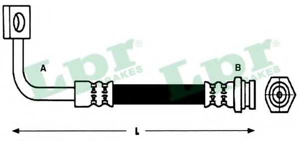 LPR 6T48189 Тормозной шланг<br >справа 