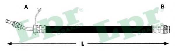 LPR 6T48233 Тормозной шланг<br >справа 