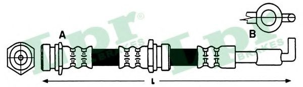 LPR 6T48211 Тормозной шланг<br >справа 
