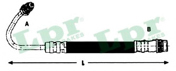 LPR 6T48285 Тормозной шланг<br >справа 