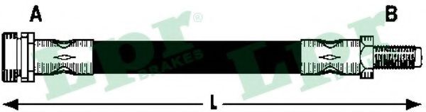 LPR 6T48269 Тормозной шланг задний мост для FORD (Форд) LPR 6T48269 Тормозной шланг задний мост для FORD (Форд)