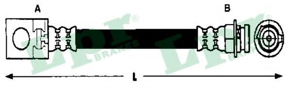 LPR 6T47855 Тормозной шланг справа для JEEP (Джип) LPR 6T47855 Тормозной шланг справа для JEEP (Джип)