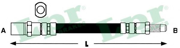 LPR 6T46687 Тормозной шланг справа для LADA SIGNET (Лада Сигнэт) LPR 6T46687 Тормозной шланг справа для LADA SIGNET (Лада Сигнэт)