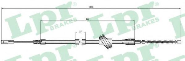 LPR C0045B Трос, стояночная тормозная система слева для AUDI 80 (Ауди 80) LPR C0045B Трос, стояночная тормозная система слева для AUDI 80 (Ауди 80)