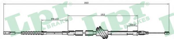 LPR C0055B Трос, стояночная тормозная система справа для AUDI A6 (Ауди А6) LPR C0055B Трос, стояночная тормозная система справа для AUDI A6 (Ауди А6)