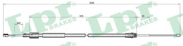 LPR C0098B Трос, стояночная тормозная система справа для CITROËN C2 (CитроËн C2) LPR C0098B Трос, стояночная тормозная система справа для CITROËN C2 (CитроËн C2)