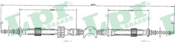 LPR C0145B Трос, стояночная тормозная система справа для FORD ORION II (Форд Орион 2) LPR C0145B Трос, стояночная тормозная система справа для FORD ORION II (Форд Орион 2)