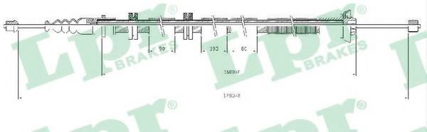 LPR C0205B Трос, стояночная тормозная система слева для FIAT STILO (Фиат Стило) LPR C0205B Трос, стояночная тормозная система слева для FIAT STILO (Фиат Стило)