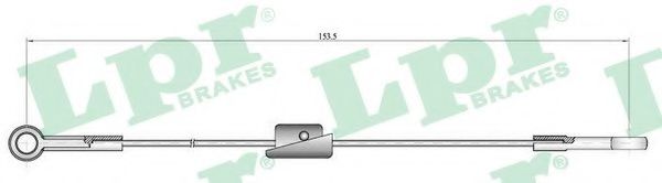 LPR C0222B Трос, стояночная тормозная система спереди для FORD ORION II (Форд Орион 2) LPR C0222B Трос, стояночная тормозная система спереди для FORD ORION II (Форд Орион 2)