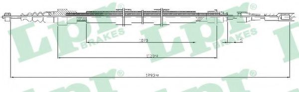 LPR C0258B Трос, стояночная тормозная система справа для FORD GALAXY (Форд Галакси) LPR C0258B Трос, стояночная тормозная система справа для FORD GALAXY (Форд Галакси)