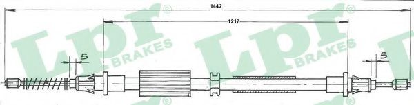 LPR C0264B Трос, стояночная тормозная система сзади для FORD MONDEO (Форд Мондэо) LPR C0264B Трос, стояночная тормозная система сзади для FORD MONDEO (Форд Мондэо)