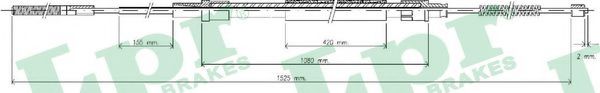 LPR C0303B Трос, стояночная тормозная система справа для VOLKSWAGEN JETTA II (Фольксваген Жэтта 2) LPR C0303B Трос, стояночная тормозная система справа для VOLKSWAGEN JETTA II (Фольксваген Жэтта 2)