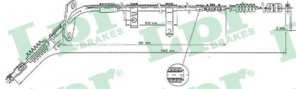 LPR C0374B Трос, стояночная тормозная система справа для MAZDA 323 III (Мазда 323 3) LPR C0374B Трос, стояночная тормозная система справа для MAZDA 323 III (Мазда 323 3)