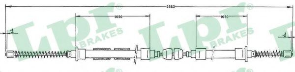 LPR C0605B Трос, стояночная тормозная система справа для VOLKSWAGEN CORSAR (Фольксваген Cорсар) LPR C0605B Трос, стояночная тормозная система справа для VOLKSWAGEN CORSAR (Фольксваген Cорсар)