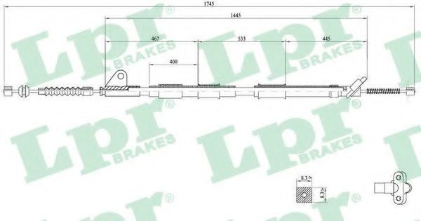 LPR C0858B Трос, стояночная тормозная система справа для TOYOTA CARINA E (Тойота/тоета Карина е) LPR C0858B Трос, стояночная тормозная система справа для TOYOTA CARINA E (Тойота/тоета Карина е)