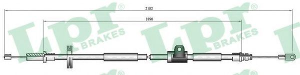 LPR C0923B Трос, стояночная тормозная система справа для VOLVO (Вольво) LPR C0923B Трос, стояночная тормозная система справа для VOLVO (Вольво)