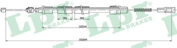 LPR C0943B Трос, стояночная тормозная система справа для VOLKSWAGEN LT 28-35 I (Фольксваген Лт 28-35 и) LPR C0943B Трос, стояночная тормозная система справа для VOLKSWAGEN LT 28-35 I (Фольксваген Лт 28-35 и)