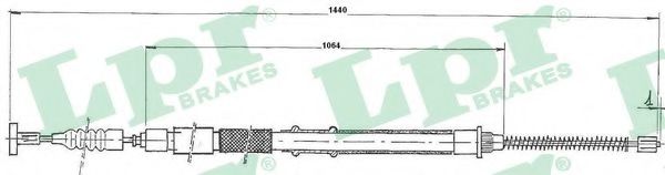 LPR C1241B Трос, стояночная тормозная система слева для FIAT BRAVA (Фиат Брава) LPR C1241B Трос, стояночная тормозная система слева для FIAT BRAVA (Фиат Брава)