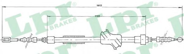 LPR C1502B Трос, стояночная тормозная система слева для AUDI COUPE (Ауди Cоупэ) LPR C1502B Трос, стояночная тормозная система слева для AUDI COUPE (Ауди Cоупэ)