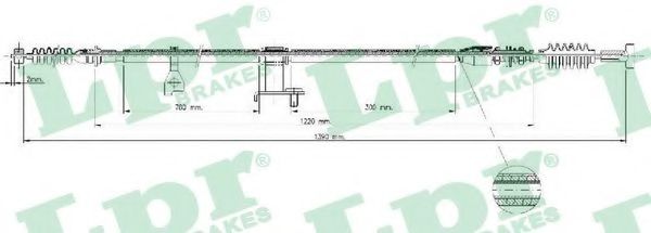 LPR C1553B Трос, стояночная тормозная система справа для MAZDA 323 C IV (Мазда 323 c иv) LPR C1553B Трос, стояночная тормозная система справа для MAZDA 323 C IV (Мазда 323 c иv)