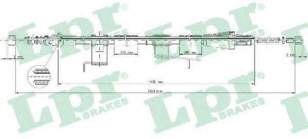 LPR C1571B Трос, стояночная тормозная система слева для MAZDA (Мазда) LPR C1571B Трос, стояночная тормозная система слева для MAZDA (Мазда)