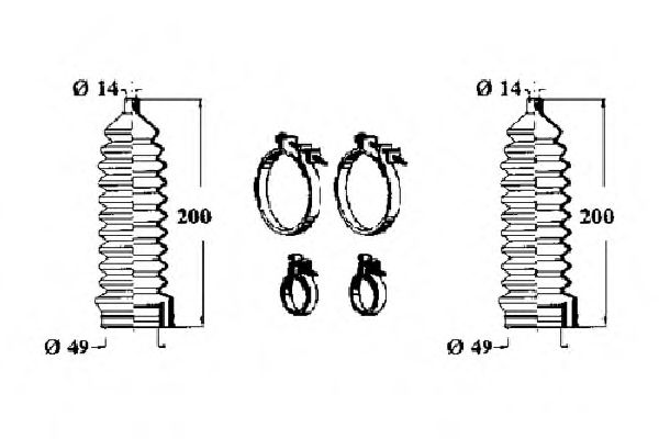 OCAP 0903037 Комплект пылника, рулевое управление для AUDI A3 (Ауди А3) OCAP 0903037 Комплект пылника, рулевое управление для AUDI A3 (Ауди А3)