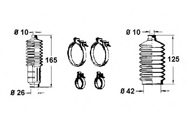 OCAP 0901159 Комплект пылника, рулевое управление для FIAT DUNA (Фиат Дуна) OCAP 0901159 Комплект пылника, рулевое управление для FIAT DUNA (Фиат Дуна)