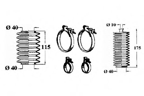 OCAP 0901679 Комплект пылника, рулевое управление для CITROëN (Cитроëн) OCAP 0901679 Комплект пылника, рулевое управление для CITROëN (Cитроëн)
