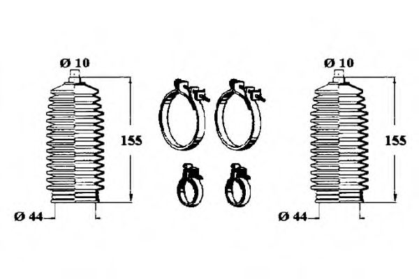 OCAP 0901160 Комплект пылника, рулевое управление для FIAT TEMPRA SW (Фиат Темпра св) OCAP 0901160 Комплект пылника, рулевое управление для FIAT TEMPRA SW (Фиат Темпра св)