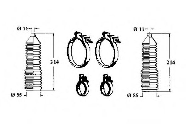 OCAP 0901161 Комплект пылника, рулевое управление для LANCIA DELTA II (Лансиа/лянча Дэлта 2) OCAP 0901161 Комплект пылника, рулевое управление для LANCIA DELTA II (Лансиа/лянча Дэлта 2)