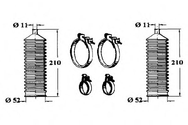 OCAP 0901326 Комплект пылника, рулевое управление для FIAT (Фиат) OCAP 0901326 Комплект пылника, рулевое управление для FIAT (Фиат)