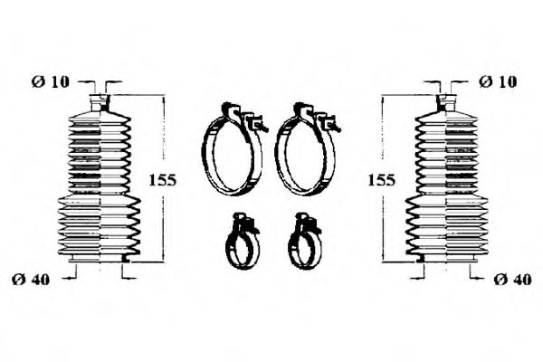 OCAP 0903014 Комплект пылника, рулевое управление для RENAULT LAGUNA I (Рено Лагуна 1) OCAP 0903014 Комплект пылника, рулевое управление для RENAULT LAGUNA I (Рено Лагуна 1)